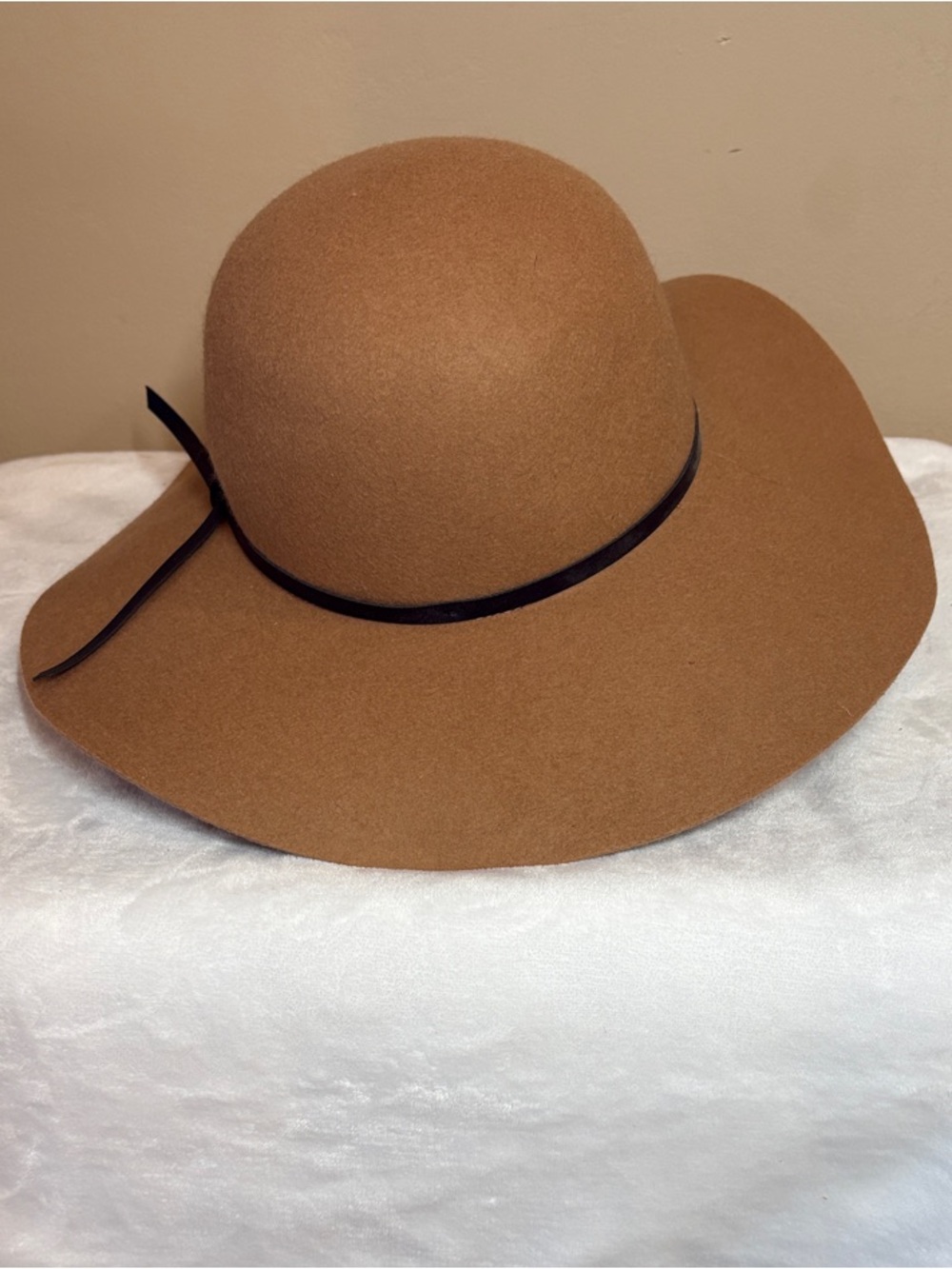 Classic Brown Wide-Brim Wool Felt Floppy Hat from Old Navy